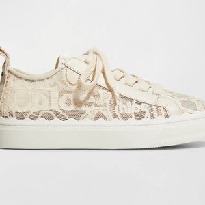 Chloe Lauren Logo Lace Low-Top Sneakers RUNS SMALL (FITS  NORMAL SIZE US 10)